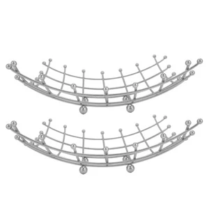 HG 2PCS Stainless Steel Fruit Basket Bowl Vegetable Rack Storage Stand Holder - Picture 1 of 16
