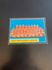 ¡Equipo de fútbol americano Topps #163 49'ers 1962! $1 ENVÍO!¡! - Imagen 1 de 2
