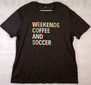 Camisa Café Mujer 2xl Negra Gráfica Fines de Semana Café y Fútbol - Imagen 1 de 5