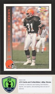 1992 Pacific #59 Frank Minnifield - Cleveland Browns - Image 1 of 2
