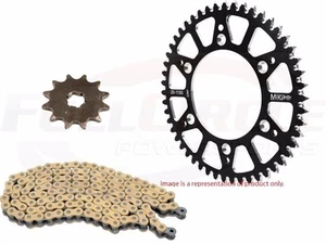 CRF250 Sprocket & Chain Kit JT 13 Tooth Mika Aluminum Black 51 Tooth Gold Chain - Bild 1 von 1
