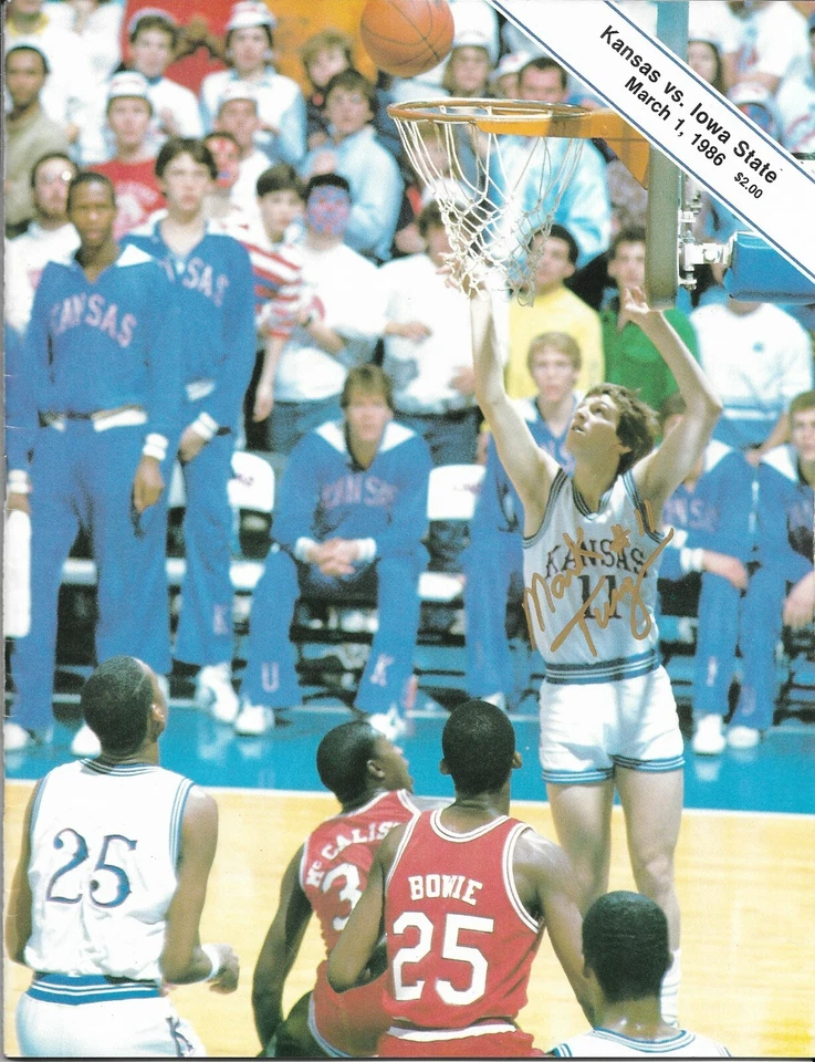 MARK TURGEON SIGNED KU JAYHAWKS BASKETBALL PROGRAM AUTO MARYLAND HEAD COACH  - Image 1 of 1