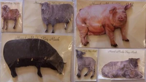 Farm Animals Key Racks - British Made - Goats, Pigs, Sheep, Donkeys - Picture 1 of 13