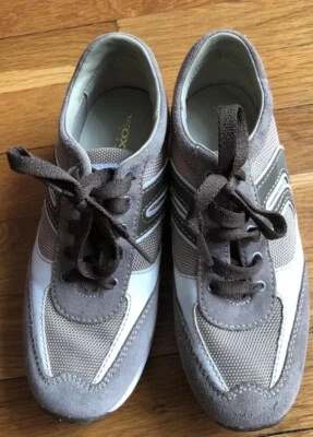 Tênis GEOX Respira Junior Masculino Tamanho 2 Marrom Couro Camurça Curtido Italiano - Imagem 1 de 4