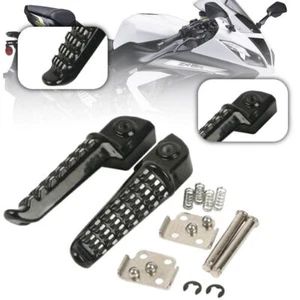Black Rear Footrest Foot Pegs For Kawasaki Z1000 2003-2013 Z750 2004-2012 - Bild 1 von 9