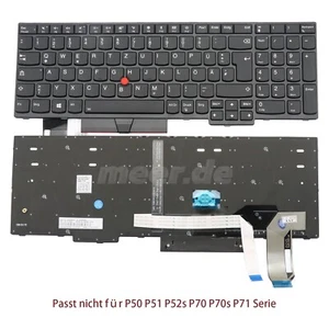 Deutsch Tastatur für Lenovo Thinkpad E580 E585 E590 E595 L580 L590 Beleuchtung - Bild 1 von 5