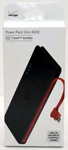 NEW Motorola Verizon DRDUNIPWR4 DROID Power Pack Slim 4000 4000mAh RED/BLK P4000 - Picture 1 of 7