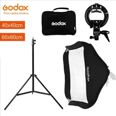 US Godox 40x40 / 60x60cm Foldable Bracket Softbox+2m Stand For AD200Pro II V860 - Image 1 of 4