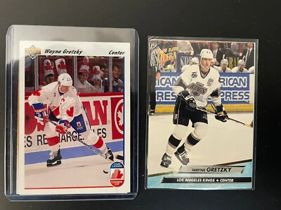 Wayne Gretzky raro Wayne Gretzky!! Tarjetas de hockey 4 cartas raras como nuevas como nuevas Foto 1 de 4