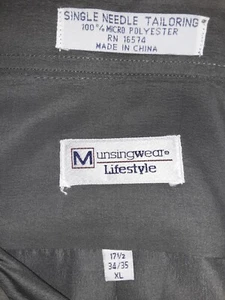 MUNSIGWEAR LIFESTYLE Men's Dress Shirt Size 17 1/2 34-35 XL-see measurements - Picture 1 of 7
