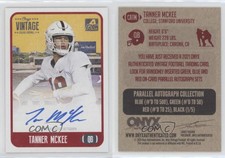 2021 Onyx Vintage College Auto Blue Ink /400 Tanner McKee #CATM Auto