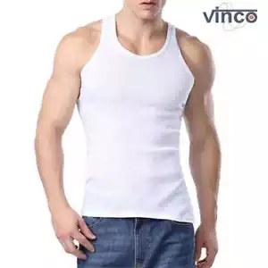 Camiseta sin mangas para hombre 100 % algodón acanalada blanca camiseta A esposa batidora camisetas interiores talla: S-4XL - Imagen 1 de 7
