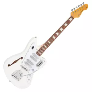 Vintage REVO Series 'Surfmaster Quad' E-Gitarre ~ Metallic White - Bild 1 von 8