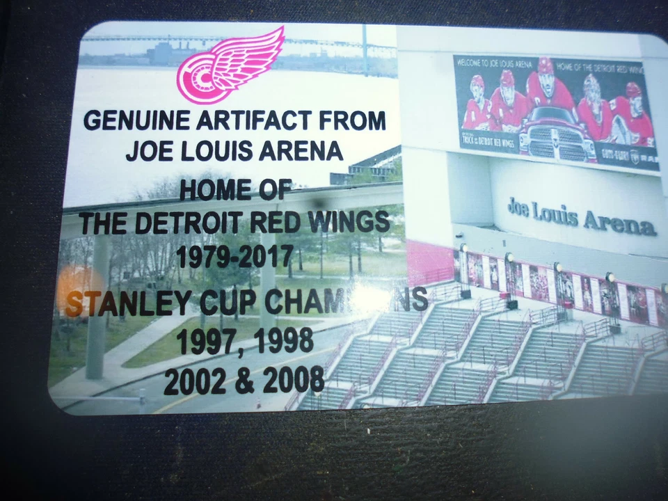 Asiento de estadio Joe Louis Arena placa alas rojas Foto 1 de 1