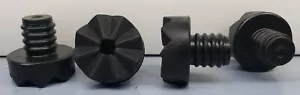 Cue Stick Bumpers Press Fit 7/16" Mounting Hole 1" Button Semi-Hard Rubber Qty 4 - Picture 1 of 5