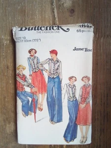 4642 Vest Shirt Skirt & Trousers Size 10 Uncut Vintage Butterick Sewing Pattern - Picture 1 of 2