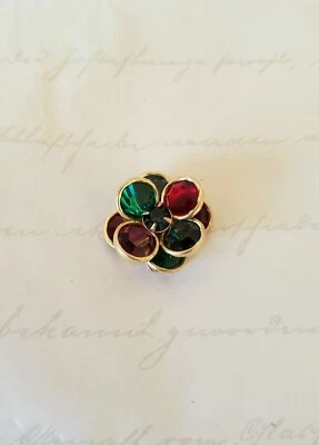 Componente Swarovski Multicolor Flor Coser Botón Conector, 15 mm (1 pieza) Foto 1 de 4