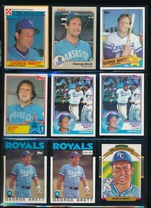 Lot (10) George Brett #703 108 600 388 15 300 13 54 1985 1983 OPC (AH32) SWSW