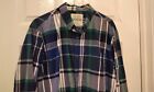 Aeropostale Collared Shirt Size Large Multicolor Stripes Long Sleeve Button-Up 