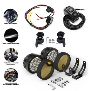 MOTORRAD Zusatzscheinwerfer 120W SB12P 12000LUMEN + Smart Unterschlüsselrelais + Halterungen - Bild 1 von 17