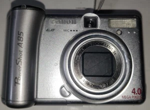 Canon PowerShot A85 Silver 4MP Digital Camera Untested and For Parts See Photos - Picture 1 of 5