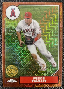 2022 Series 2 1987 Topps Chrome orange #T87C2-47 Mike Trout /25 - Angels - Picture 1 of 2