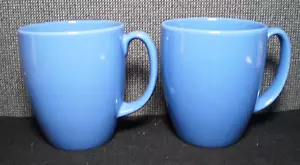 Lote de (2) tazas de café de gres Corelle, azul pálido, Tailandia 12 oz., 4" de alto - Imagen 1 de 1
