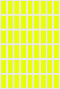 Etiqueta rectangular amarillo neón en varios tamaños (1" x 3/8" - 4" x 2") 15 hojas - Imagen 1 de 18