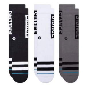 Paquete de 3 calcetines Stance para hombre ~ OG paquete de 3 negro blanco - Imagen 1 de 1