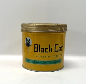 Lata de tabaco cigarrillo gato negro vintage con tapa en relieve - ¡Excelente estado! - Imagen 1 de 14