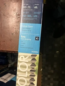 Levolor 60 x 72 cellular shade ECRU room darkening cordless - Picture 1 of 1