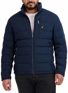 Chaqueta de rendimiento Nautica elástica acolchada resistente al agua para hombre, mediana - Imagen 1 de 6
