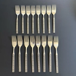16 Stück. Wm A Rogers Premier Oneida Ltd Floral Edelstahl Besteck Gabeln - Bild 1 von 5