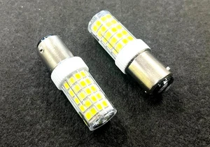 2X LED SMD Bulbs (Globes) BA15D 5W 6000K Cool White f/Caravan, RV, Motorhome - Picture 1 of 2