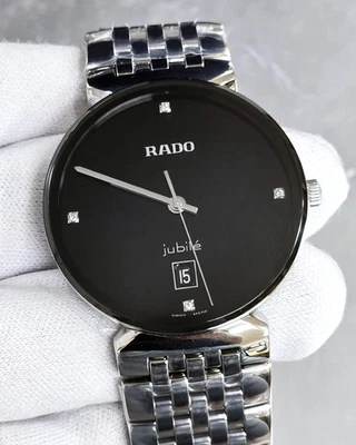RADO Florence Quartz 38mm Black Dial With Diamonds SS Unisex Watch R48912713 - Image 1 of 4