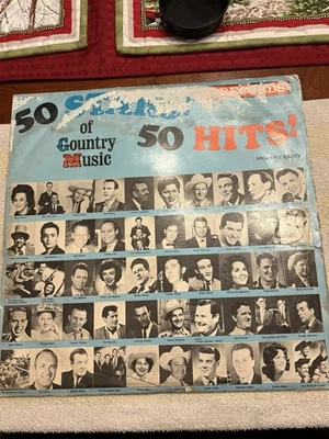 Various – 50 Stars! 50 Hits! Of Country Music - 1966 Mono. Double LP. CMS1-CMS4 Foto 1 de 4