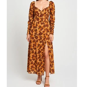 ASOS Design Floral Sheer Sleeve Maxi Dress Women’s Size 2 - Picture 1 of 12