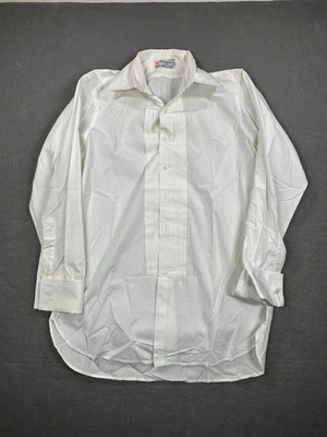 Camisa de vestir Turnbull & Asser England para hombre 15,5-39 blanca sólida puños franceses Neiman Foto 1 de 4