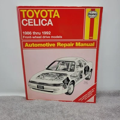 Haynes Repair Manual Toyota Celica 1986 thru 1992 Front Wheel Drive Models 2038 - Image 1 of 4