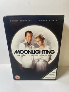 Moonlighting Series 1-5 Complete UK DVD Box Set R2 Region 2 Bruce Willis - Picture 1 of 4