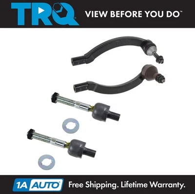 TRQ Tie Rod End Inner Outer LH RH Set of 4 for Volvo S60 S80 V70 New - Image 1 of 4