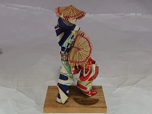 Bailarina Etchu Owara para hombre y mujer muñeca adorno / artesanía popular en Toyama Japón - Imagen 1 de 16
