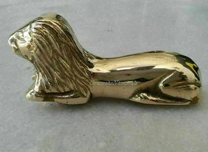 Solid Brass Lion Head Handle For Walking Stick Cane Handle Only Gift - Picture 1 of 2