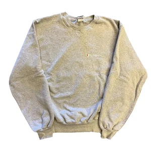 VTG 90'S CHAMPION GREY PULLOVER CREWNECK SWEATSHIRT SZ L LONG SLEEVE H4 - Picture 1 of 11