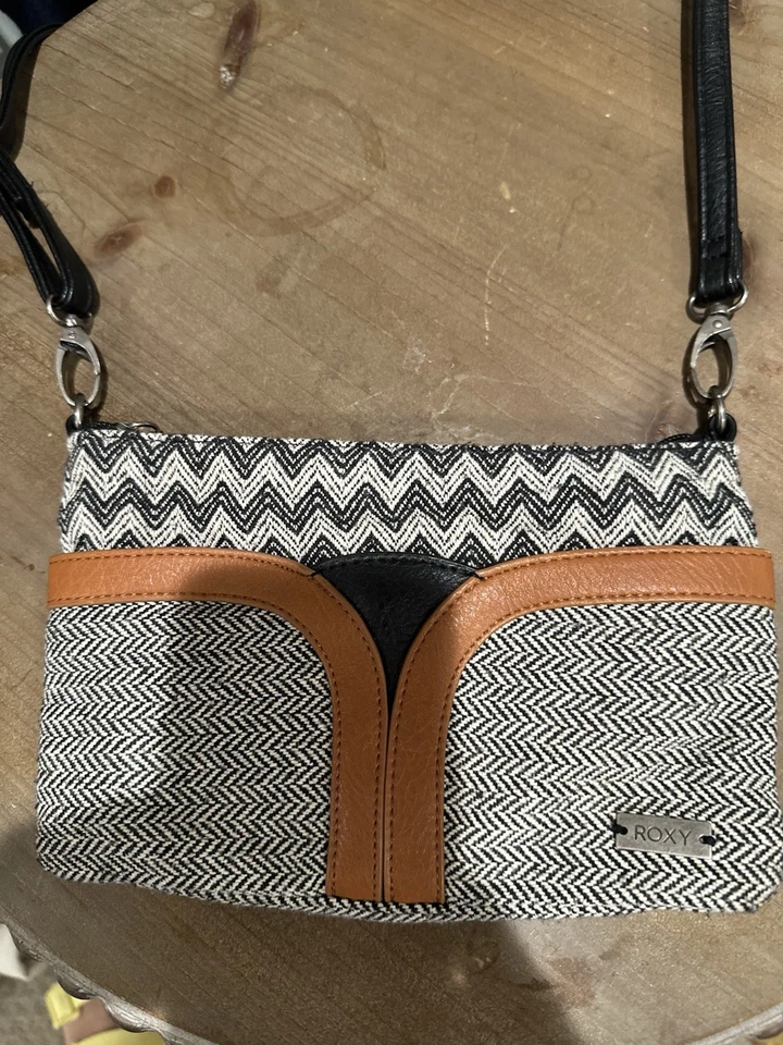 Roxy Crossbody Mini Bag Black, White, Brown-Boho - Image 1 of 4