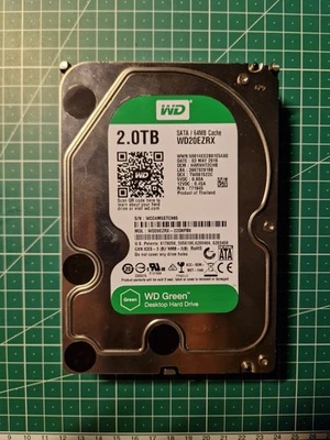 WD Green HDD Festplatte - 2 TB - 5400RPM - WD20EZRX - 60 Betriebstunden!!! - Bild 1 von 2