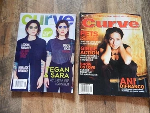 2 Vintage Curve Lesbian Magazines-May 2004 Ani DiFranco, Aug 2016 Tegan & Sara - Bild 1 von 11