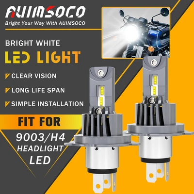 Par de faros LED para motocicleta Yamaha XVS950 V Star 950 2009-2016 H4 8000LM Foto 1 de 4