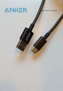 Anker USB C auf USB 2.0 Kabel 1,8m Nylon Ladekabel NEU  - Bild 1 von 1