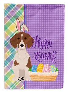 Red Piebald Dachshund Easter Flag Garden Size WDK5005GF - Picture 1 of 3